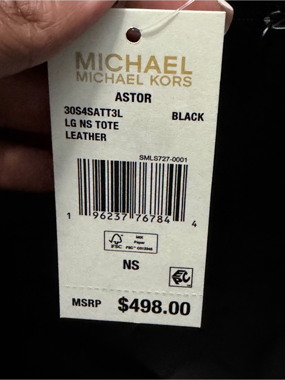 Michael Kors Astor Re- Edition 2004- Black Studded Leather Tote - Picture 15 of 15